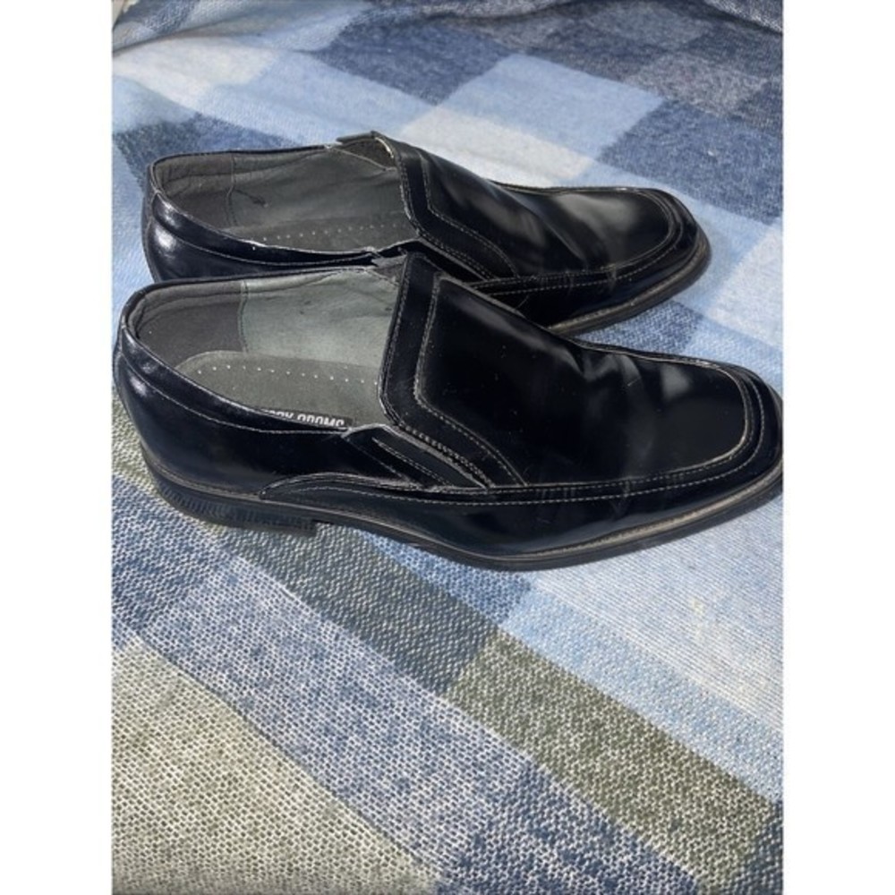 Stacy Adams Felton Black Dress Leather Shoes Slip On Men's US Size 9W